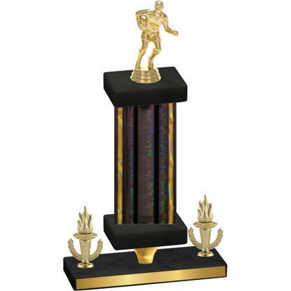Premium Single Black Glacier Victory Rugby Trophy