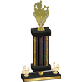 Premium Single Black Glacier Fourth Place Rugby Trophy