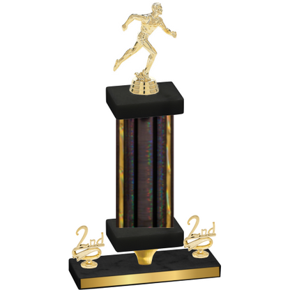 Premium Single Black Glacier Second Place Running Trophy