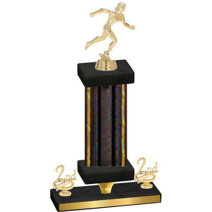 Premium Single Black Glacier Second Place Running Trophy