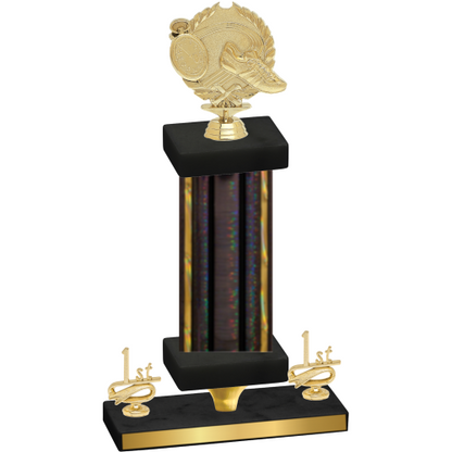 Premium Single Black Glacier First Place Running Trophy