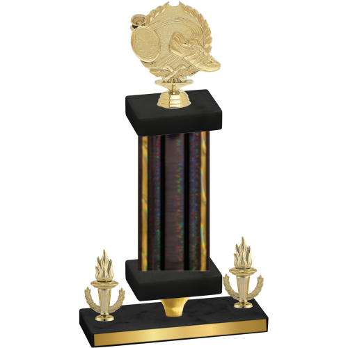 Premium Single Black Glacier Victory Running Trophy