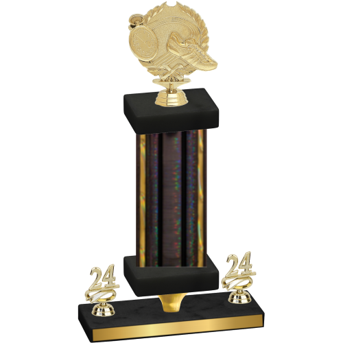 Premium Single Black Glacier Year Running Trophy