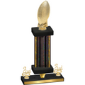 Premium Single Black Glacier Third Place Football Trophy