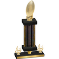 Premium Single Black Glacier Fourth Place Football Trophy