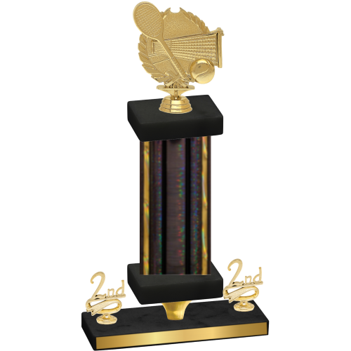 Premium Single Black Glacier Second Place Tennis Trophy