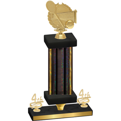 Premium Single Black Glacier Fourth Place Tennis Trophy