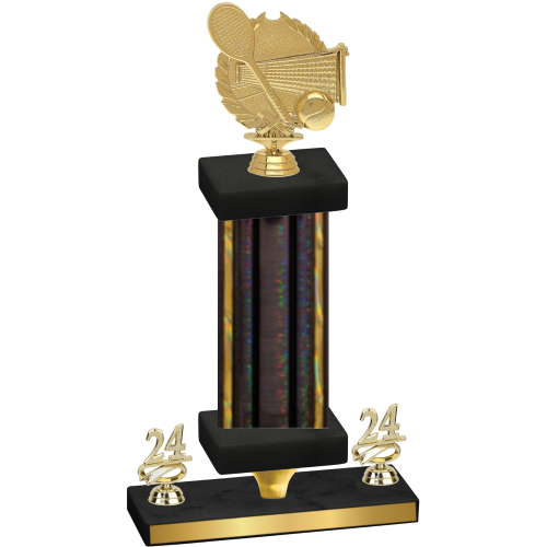 Premium Single Black Glacier Year Tennis Trophy