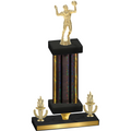 Premium Single Black Glacier Victory Volleyball Trophy