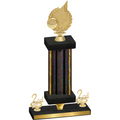 Premium Single Black Glacier Second Place Volleyball Trophy