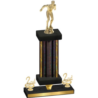 Premium Single Black Glacier Second Place Swimming Trophy