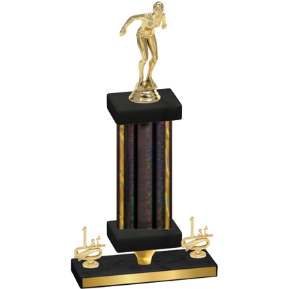 Premium Single Black Glacier First Place Tennis Trophy