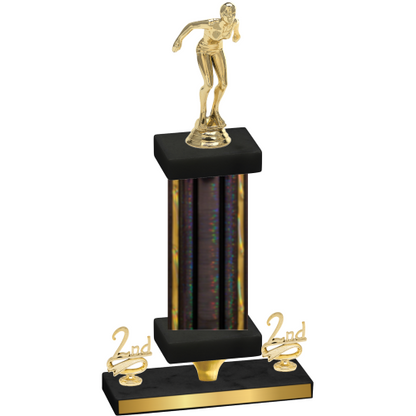 Premium Single Black Glacier Second Place Tennis Trophy