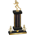 Premium Single Black Glacier Victory Football Trophy