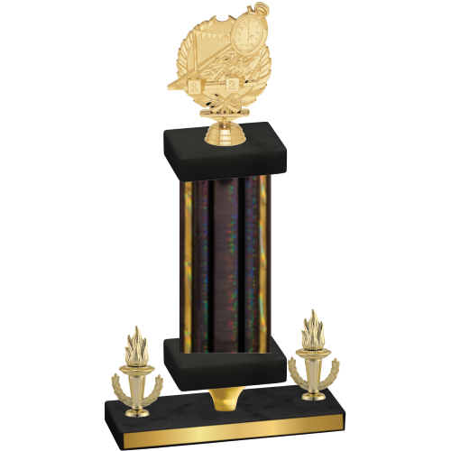 Premium Single Black Glacier Victory Swimming Trophy