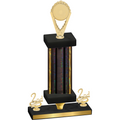 Premium Single Black Glacier Second Place Insert Trophy