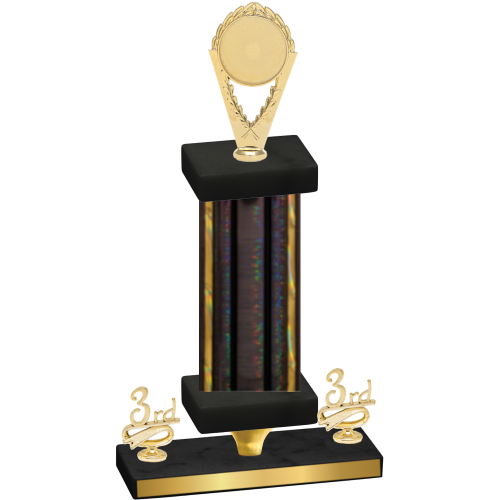 Premium Single Black Glacier Third Place Insert Trophy