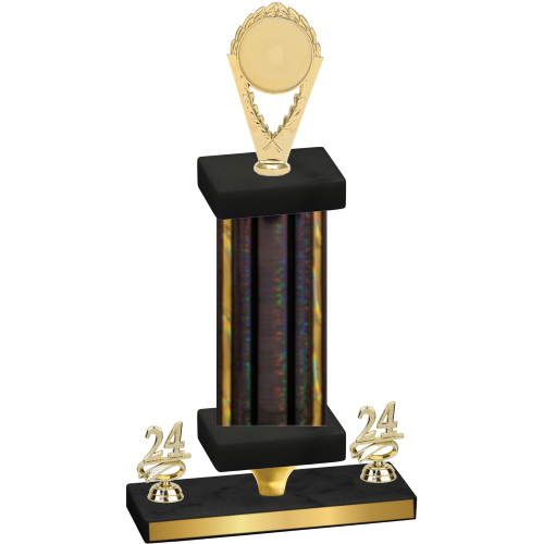 Premium Single Black Glacier Year Insert Trophy