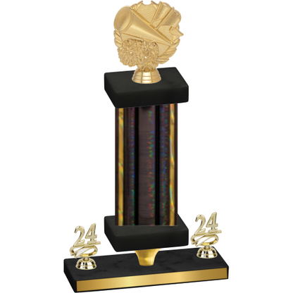 Premium Single Black Glacier Year Cheerleading Trophy