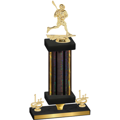 Premium Single Black Glacier First Place Lacrosse Trophy