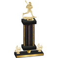 Premium Single Black Glacier Fourth Place Lacrosse Trophy