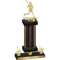 Premium Single Black Glacier First Place Lacrosse Trophy