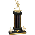 Premium Single Black Glacier Fourth Place Lacrosse Trophy