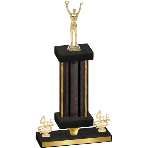 Premium Single Black Glacier Fourth Place Victory Trophy