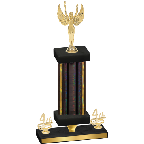 Premium Single Black Glacier Fourth Place Victory Trophy