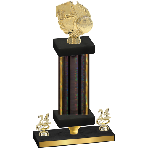 Premium Single Black Glacier Year Basketball Trophy