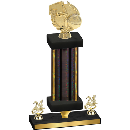 Premium Single Black Glacier Year Basketball Trophy