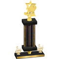 Premium Single Black Glacier Third Place Pickleball Trophy