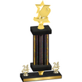 Premium Single Black Glacier Year Pickleball Trophy