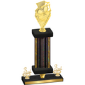 Premium Single Black Glacier Third Place Pickleball Trophy