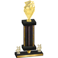 Premium Single Black Glacier Year Pickleball Trophy