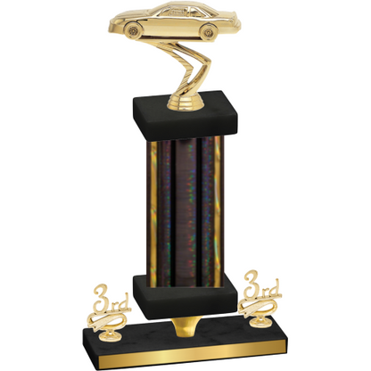 Premium Single Black Glacier Third Place Cars Trophy