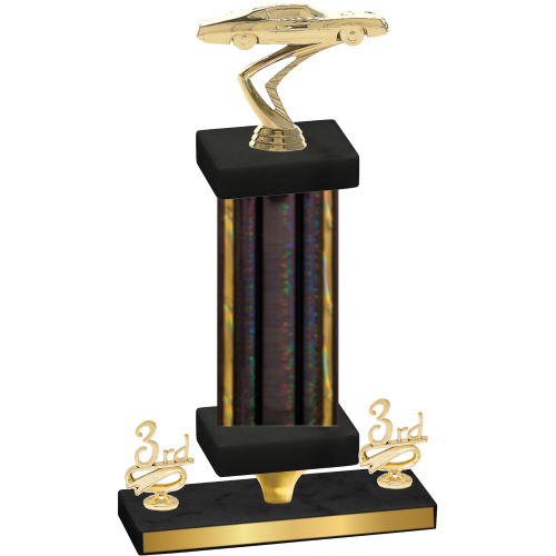 Premium Single Black Glacier Third Place Cars Trophy
