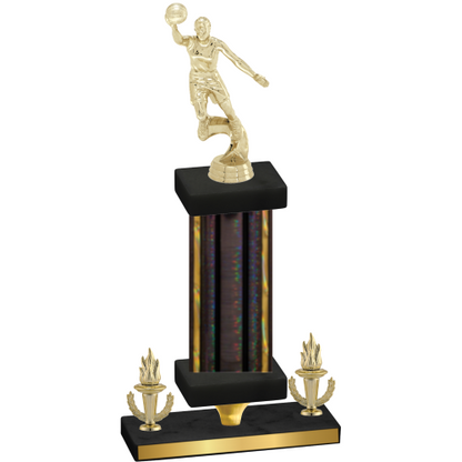 Premium Single Black Glacier Victory Basketball Trophy