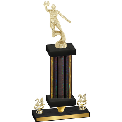 Premium Single Black Glacier Year Basketball Trophy