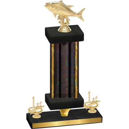 Premium Single Black Glacier First Place Fishing Trophy