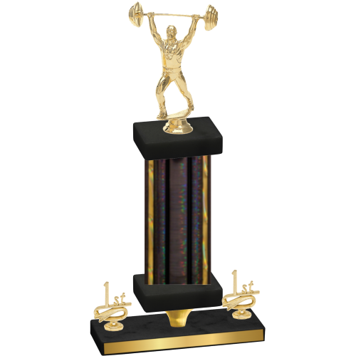 Premium Single Black Glacier First Place Weights Trophy