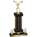 Premium Single Black Glacier Year Weights Trophy