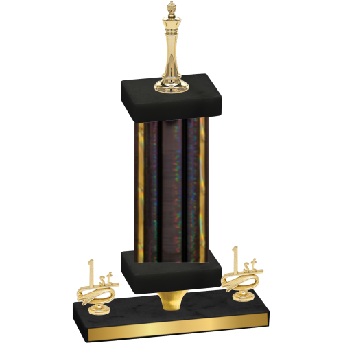 Premium Single Black Glacier First Place Chess Trophy
