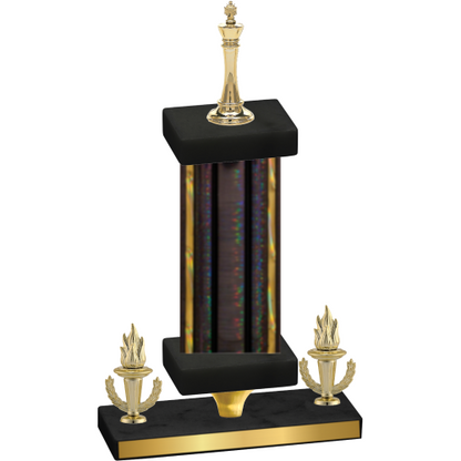 Premium Single Black Glacier Victory Chess Trophy