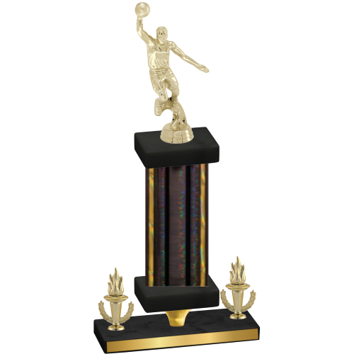 Premium Single Black Glacier Victory Basketball Trophy