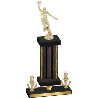 Premium Single Black Glacier Victory Basketball Trophy