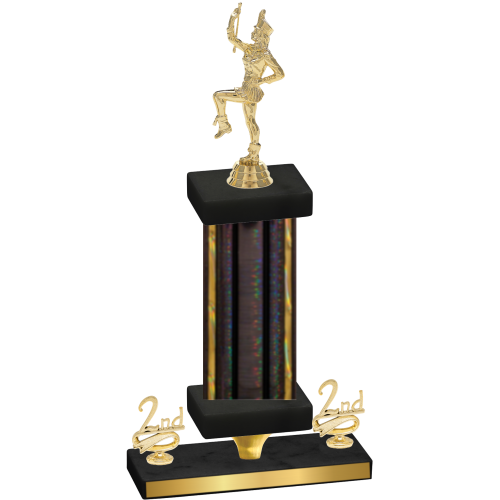 Premium Single Black Glacier Second Place Majorette Trophy