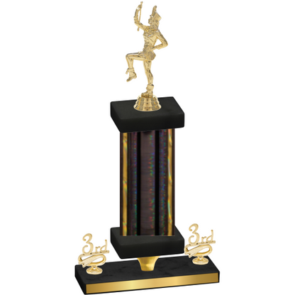 Premium Single Black Glacier Third Place Majorette Trophy