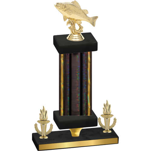 Premium Single Black Glacier Victory Fishing Trophy