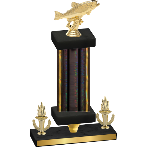 Premium Single Black Glacier Victory Fishing Trophy